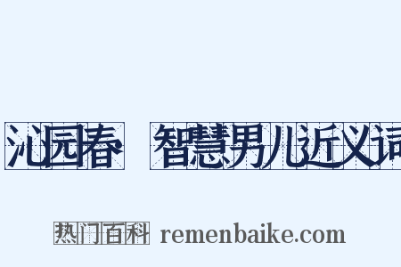沁园春·智慧男儿近义词是什么意思的图片